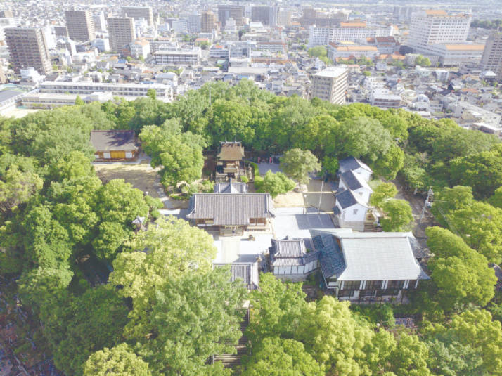 阿智神社のパノラマ風景