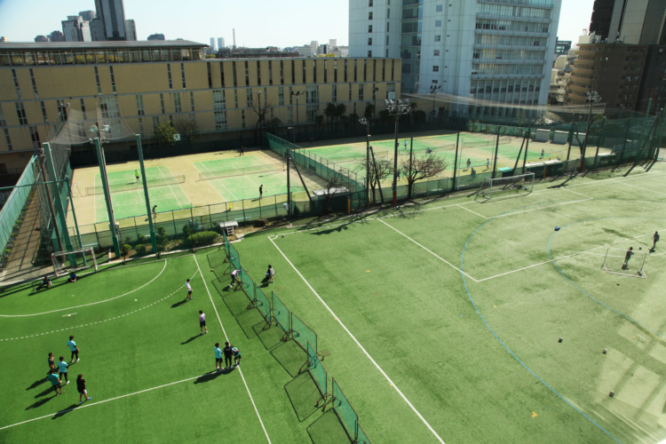 青山学院中等部のグラウンド