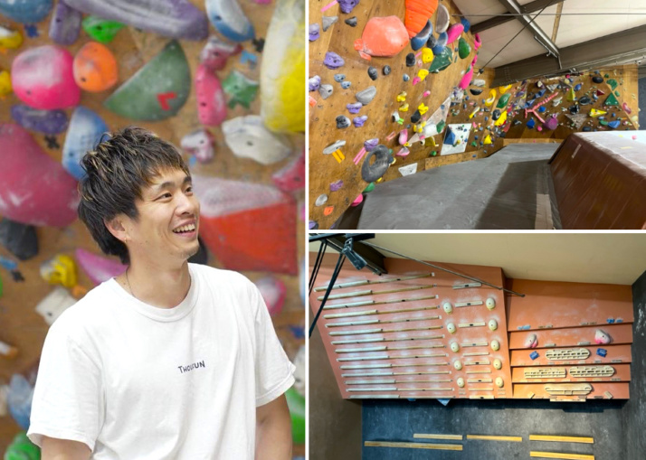 Climb Park Base Camp入間店の石松さんと施設内風景