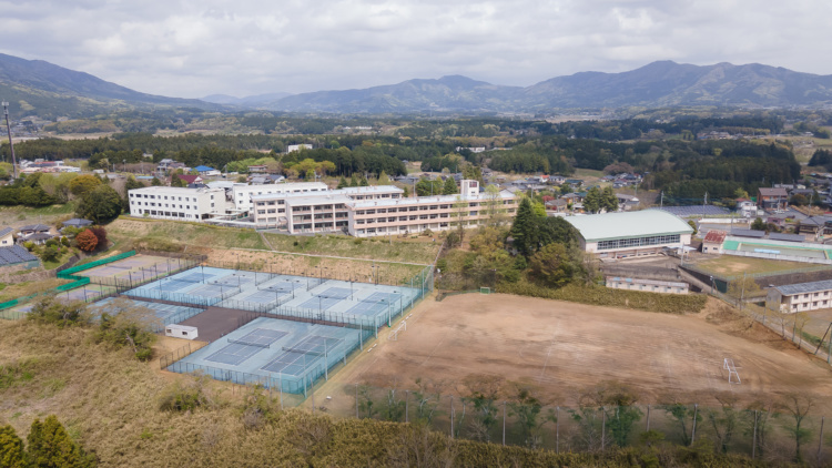 「青丘学院つくば中学校・高等学校」の上空写真