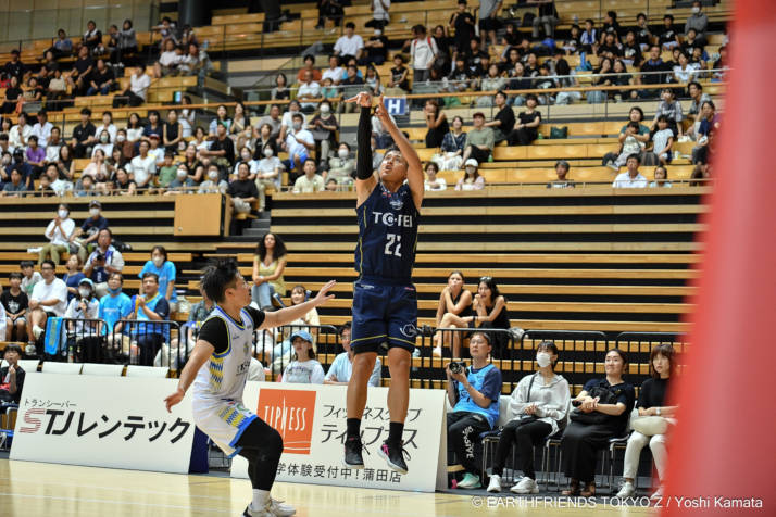 試合中のアースフレンズ東京Zの近藤選手