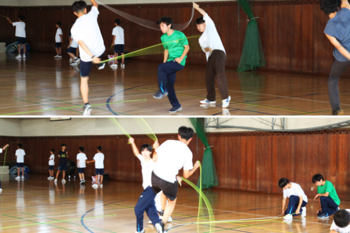 栄光学園中学高等学校ダブルダッチ部の練習風景