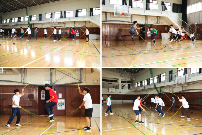 栄光学園中学高等学校ダブルダッチ部の練習風景