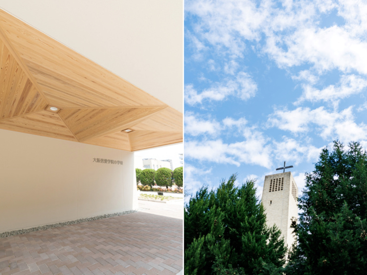 大阪信愛学院小学校の校内風景