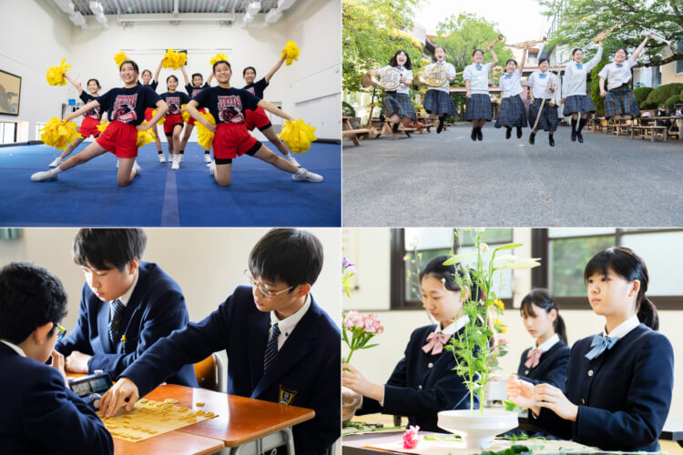 岡山学芸館清秀中学校・高等部のクラブ活動風景