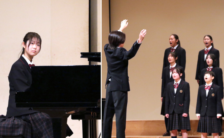 羽衣学園中学校・高等学校の合唱コンクールの様子