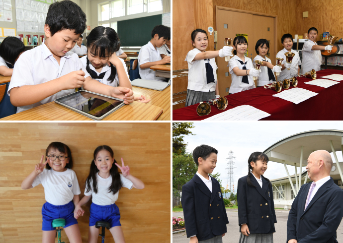 函館三育小学校の学校生活の様子