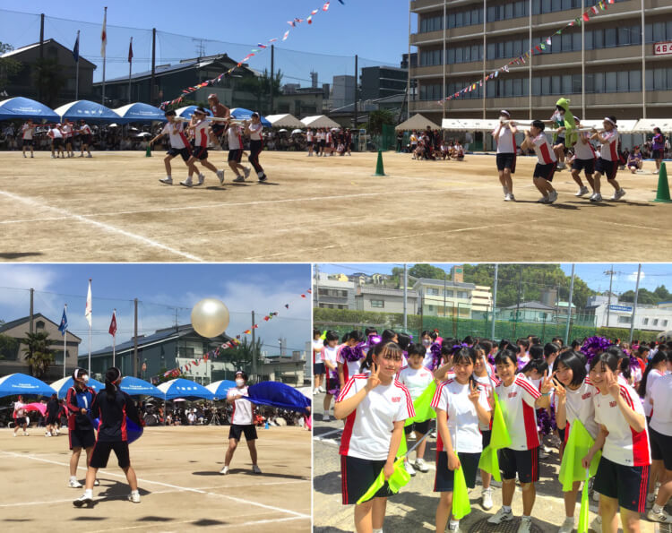 比治山女子中学・高等学校の体育祭の風景