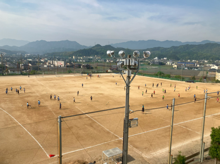 愛媛県立今治東中等教育学校のグラウンド