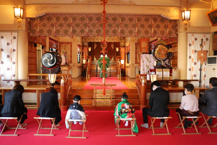 東京都品川区大崎にある「居木神社（いるぎじんじゃ）」での七五三