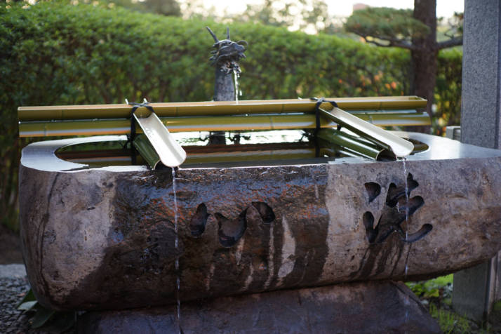 伊佐爾波神社の手水舎