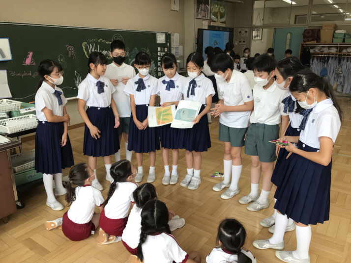 晃華学園小学校の幼稚園との交流会英語