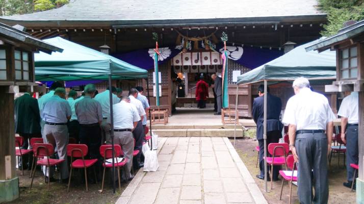 鹽竈神社でのお祭りの様子