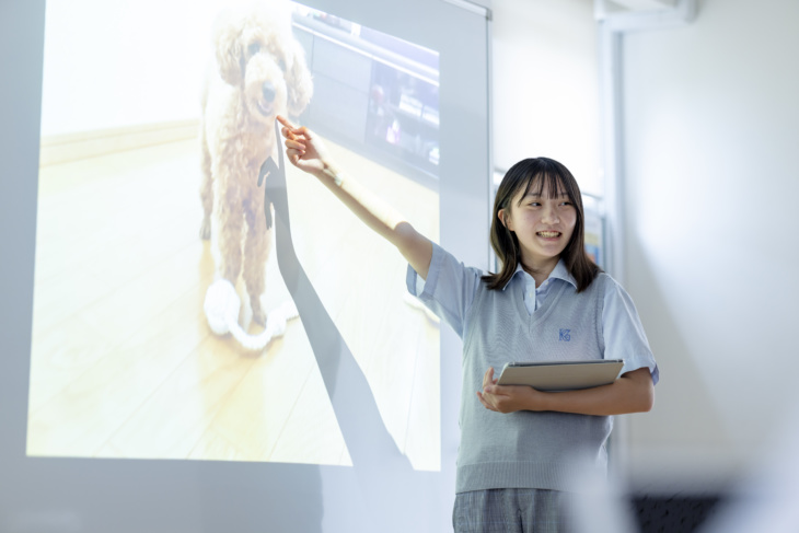 駒沢学園女子中学・高等学校の探究学習の発表風景