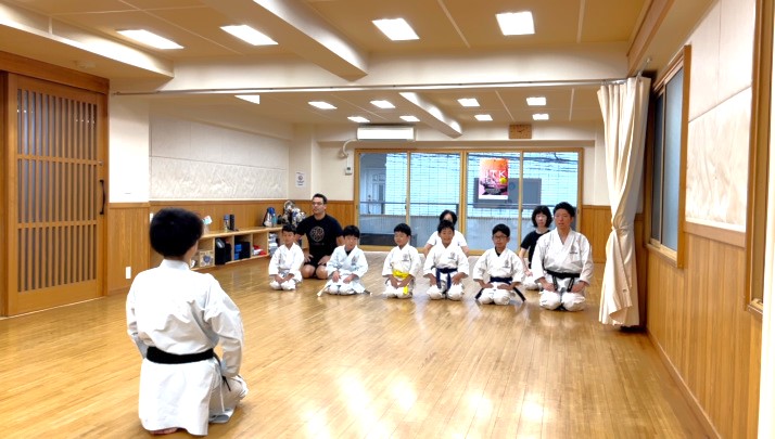 日本伝統空手協会 空優会の稽古風景