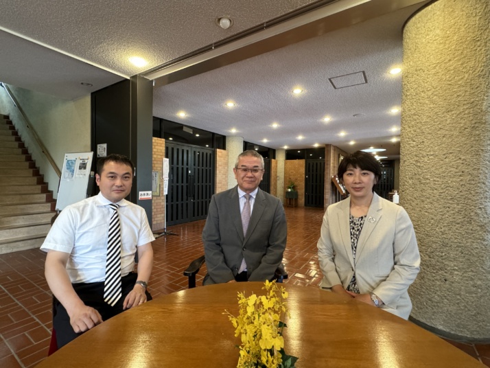 宮城学院中学校高等学校の平林先生、遠藤先生、丸山先生