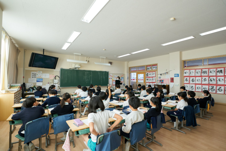 森村学園の授業中の様子