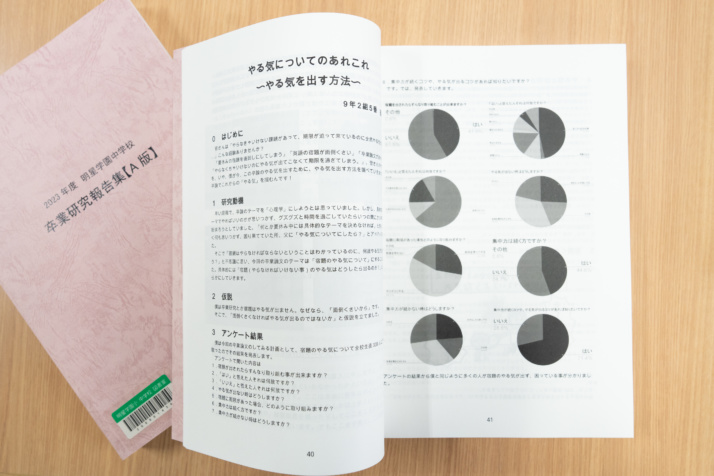 「明星学園中学校」の生徒たちの卒業研究報告集