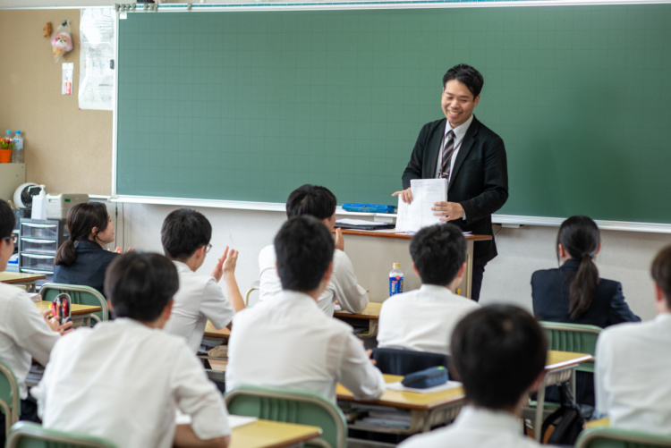 西大和学園中学校・高等学校の授業の様子