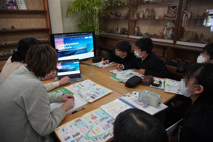 岡山県立津山中学校の課題探究学習のフィールドワーク