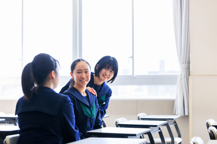 樟蔭中学校・高等学校の生徒たち