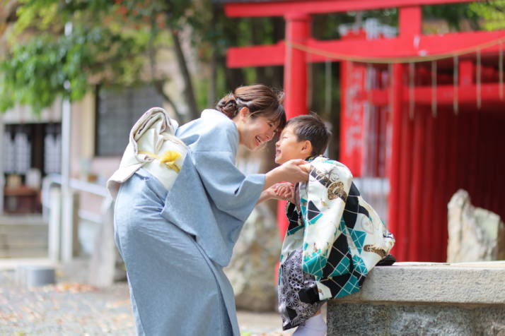 羽田八幡宮での出張撮影の様子