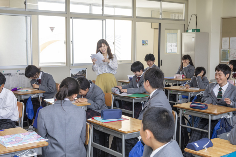 岡山理科大学附属中学校の授業風景