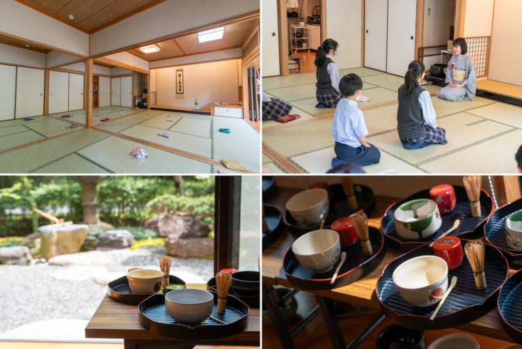 立命館宇治中学校・高等学校の作法室での風景