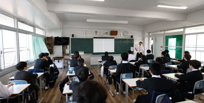 静岡聖光学院中学校・高等学校の学習支援の様子