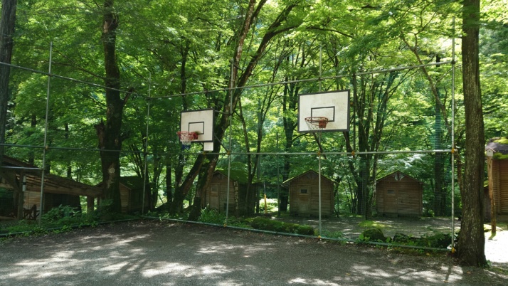 埼玉県秩父市の「秩父 彩の国キャンプ村」にあるバスケットゴール