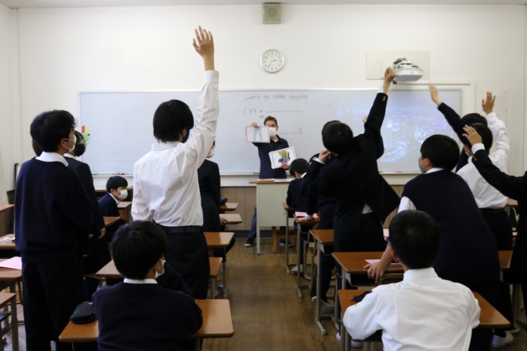 三田学園中学校・高等学校の英語の授業の様子