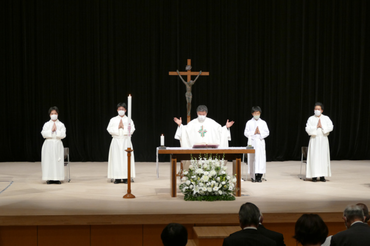 「聖光学院中学校高等学校」の宗教行事・第九講演会風景