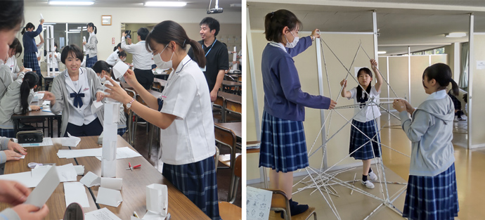 清心中学校・清心女子高等学校の探究学習のサイエンス探究の様子