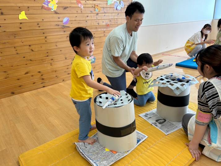 こどもんイベントに参加するパパと子ども