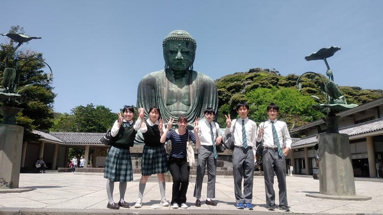 専修大学松戸中学校・高等学校の鎌倉でのフィールドワーク