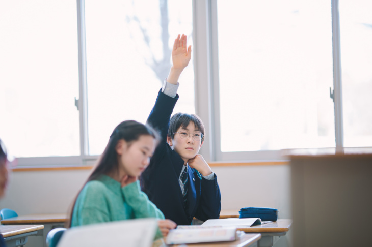 尚絅学院中学校・高等学校の生徒が授業を受けている様子