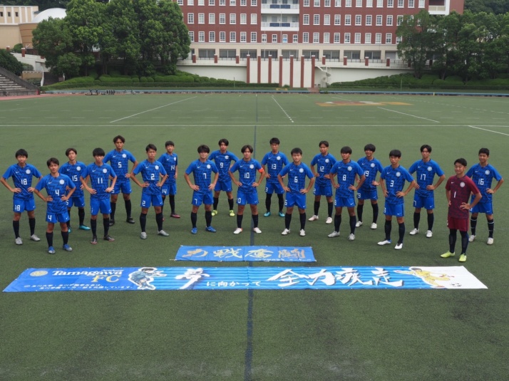 玉川学園中学部・高等部サッカー部の生徒たち