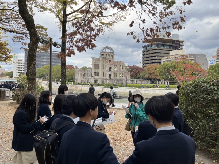 土浦日本大学中等教育学校の3年生の広島研修