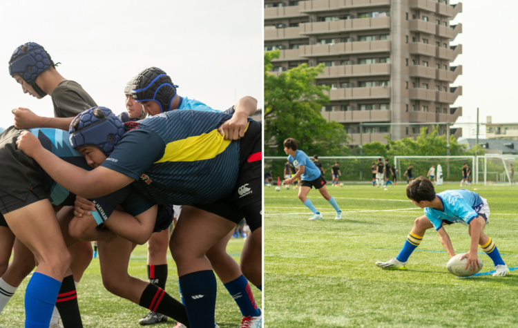 {「東海大学付属大阪仰星高等学校中等部」のラグビー部の活動風景