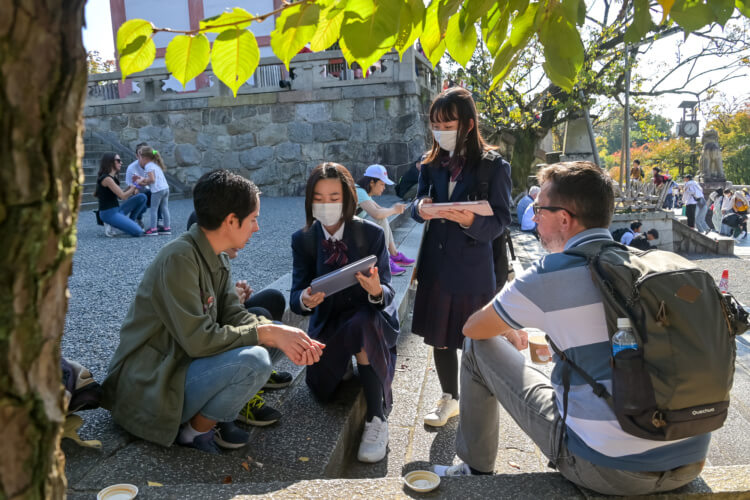 学校法人ヴォーリズ学園近江兄弟社中学校の探究学習の様子