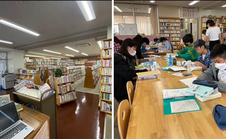 和光中学校の図書館